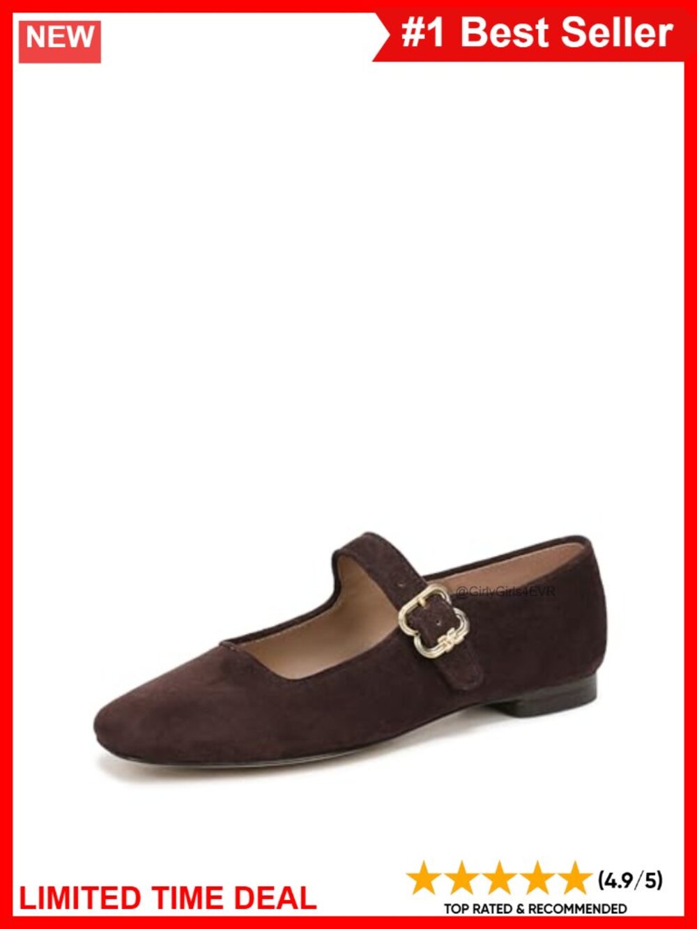 Mesh Ballet Flats Square Toe Buckle Strap Casual Work Shoes